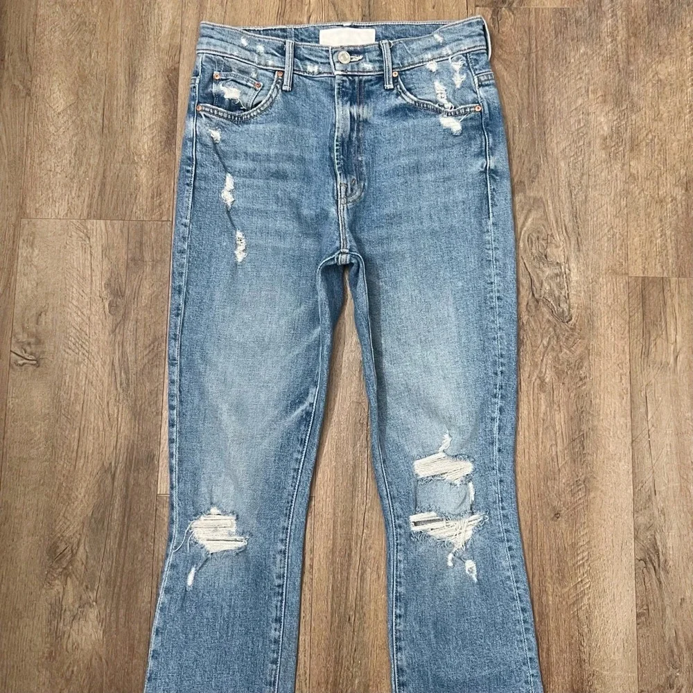 Mother Superior The Insider Crop Step Fray Jeans in Holy Melancholy Size 27